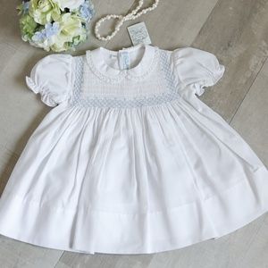 White Smocked Dress Heirloom Collection Vintage Smocked Bodice Feltman Brothers